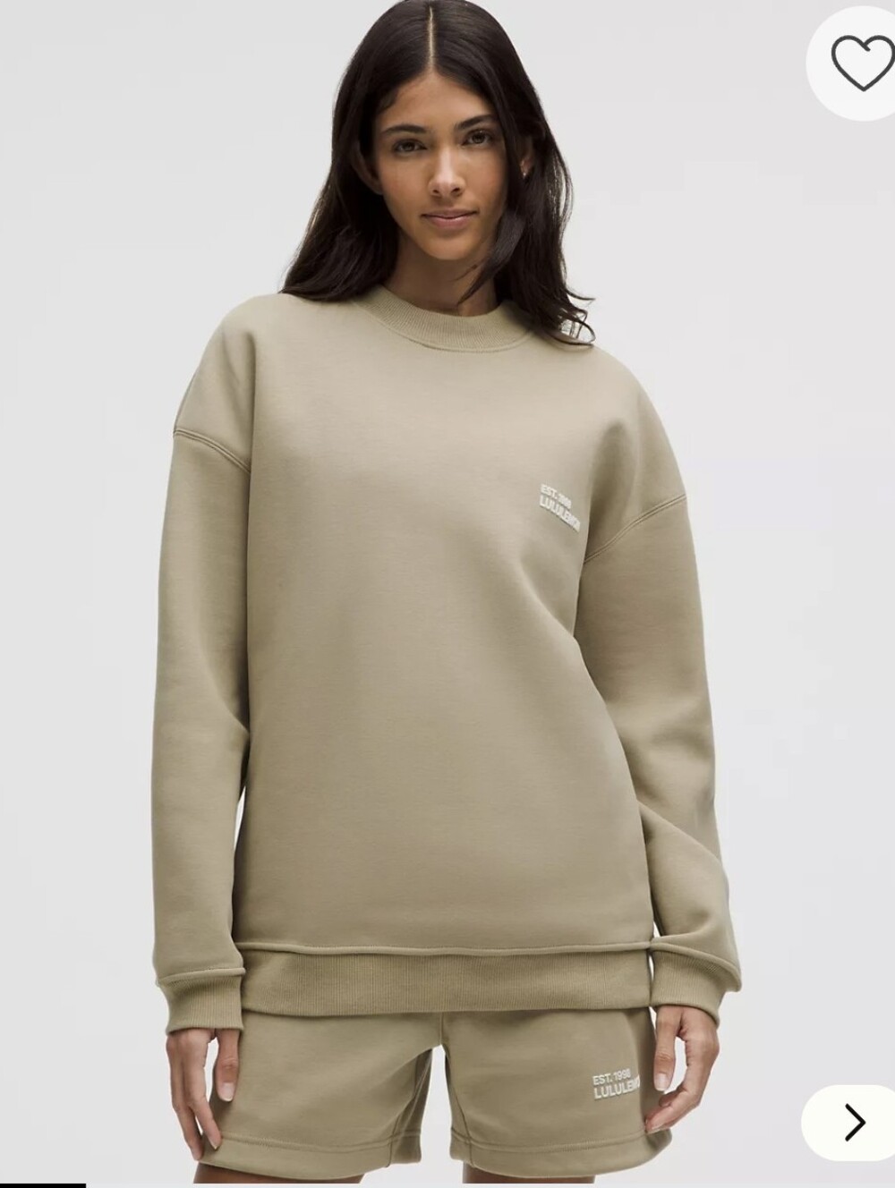 Lululemon Heavyweight Fleece Oversized Pullover XS Sheer Oak